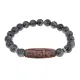 Браслет с 9-глазой бусиной Дзи и нат.камнем Лабрадор BSDS8-29-08
