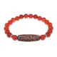 Браслет с 9-глазой бусиной Дзи и нат.камнем Сердолик BSDS8-29-17