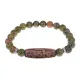 Браслет с 9-глазой бусиной Дзи и нат.камнем Унакит BSDS8-29-20