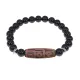 Браслет с 9-глазой бусиной Дзи и нат.камнем Черный агат BSDS8-29-23