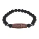 Браслет с 9-глазой бусиной Дзи и синт.камнем Шунгит BSDS8-29-24