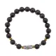 Браслет с 9-глазой бусиной Дзи, нат.камень Гранат 8мм BSH-11-06