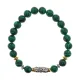 Браслет с 9-глазой бусиной Дзи, нат.камень Малахит 8мм BSH-11-12