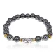 Браслет с 9-глазой бусиной Дзи, нат.камень Гематит 8мм BSH-11-28