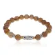Браслет с 9-глазой бусиной Дзи, нат.камень Песочная яшма 8мм BSH-11-30