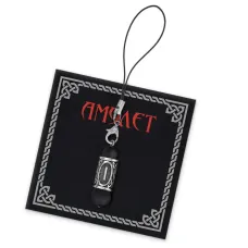 Подвеска для телефона с руной Иса, шунгит POD-01-02