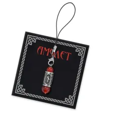 Подвеска для телефона с руной Наутиз, сердолик POD-01-15