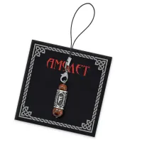 Подвеска для телефона с руной Феху, тигровый глаз POD-01-17