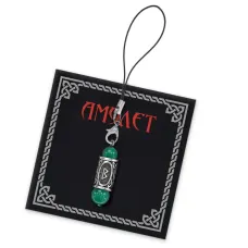Подвеска для телефона с руной Беркана, нефрит POD-01-21