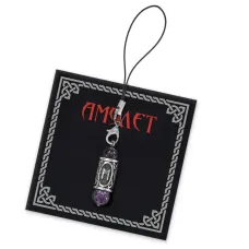 Подвеска для телефона с руной Манназ, аметист POD-01-23