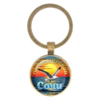 Круглый брелок, цвет бронза, Любимый город C0101017