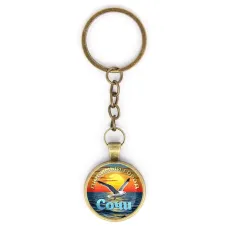 Круглый брелок, цвет бронза, с цепочкой, Любимый город C0101018