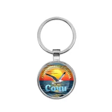 Круглый брелок, цвет серебро, Любимый город C0101021