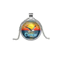 Кулон, цвет серебро, с цепочкой, Любимый город C0101026