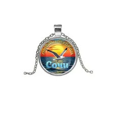 Кулон, цвет серебро, с цепочкой, Любимый город C0101026