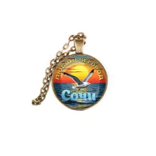 Кулон, цвет бронза, с цепочкой, Любимый город C0101028