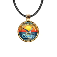 Кулон, цвет золото, со шнурком, Любимый город C0101033