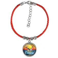 Браслет из красного шнура, Любимый город C0101047