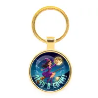 Круглый брелок, цвет золото, Лечу в Сочи C0102019