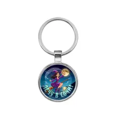 Круглый брелок, цвет серебро, Лечу в Сочи C0102021