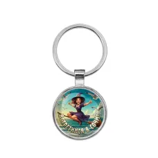 Круглый брелок, цвет серебро, Встретимся в Сочи C0103021