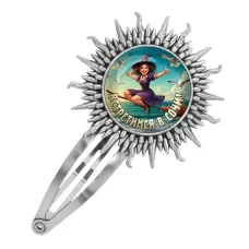 Заколка металлическая, цвет серебро, Встретимся в Сочи C0103045