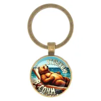 Круглый брелок, цвет бронза, Отдыхаю в Сочи C0104017
