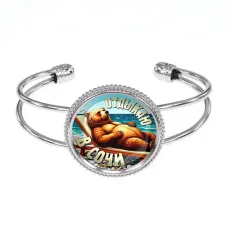 Браслет металлический, цвет серебро, Отдыхаю в Сочи C0104034