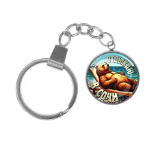 Брелок, нержавеющая сталь, с кольцом для ключей, Отдыхаю в Сочи C0104061