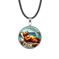 Кулон, нержавеющая сталь, со шнурком, Отдыхаю в Сочи C0104062