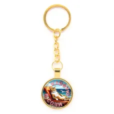 Круглый брелок, цвет золото, с цепочкой, Кайфую в Сочи C0105020