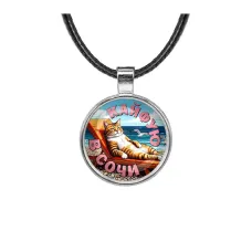 Кулон, цвет серебро, со шнурком, Кайфую в Сочи C0105027