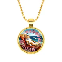 Кулон, цвет золото, с цепочкой, Кайфую в Сочи C0105032