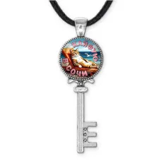 Кулон ключ, цвет серебро, со шнурком, Кайфую в Сочи C0105043