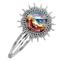 Заколка металлическая, цвет серебро, Кайфую в Сочи C0105045