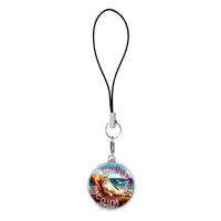 Подвеска для телефона, цвет серебро, со шнурком, Кайфую в Сочи C0105060