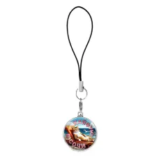 Подвеска для телефона, цвет серебро, со шнурком, Кайфую в Сочи C0105060