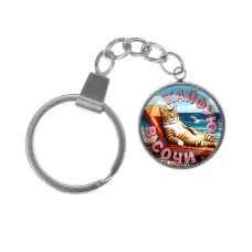 Брелок, нержавеющая сталь, с кольцом для ключей, Кайфую в Сочи C0105061
