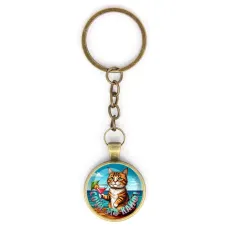 Круглый брелок, цвет бронза, с цепочкой, Сочи - это кайф C0106018