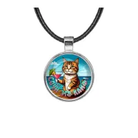 Кулон, цвет серебро, со шнурком, Сочи - это кайф C0106027