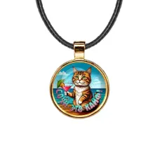 Кулон, цвет золото, со шнурком, Сочи - это кайф C0106033