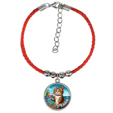 Браслет из красного шнура, Сочи - это кайф C0106047