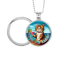 Кулон-брелок, цвет серебро, с цепочкой и кольцом, Сочи - это кайф C0106054