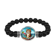 Браслет из черного агата, Сочи - это кайф C0106056