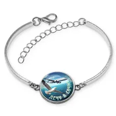 Браслет металлический, цвет серебро, Лечу в Сочи C0107046