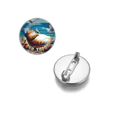 Круглый значок, цвет серебро, В Сочи хорошо C0108023