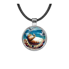 Кулон, цвет серебро, со шнурком, В Сочи хорошо C0108027