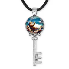 Кулон ключ, цвет серебро, со шнурком, В Сочи хорошо C0108043