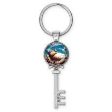 Брелок ключ, цвет серебро, с кольцом для ключей, В Сочи хорошо C0108044