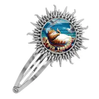 Заколка металлическая, цвет серебро, В Сочи хорошо C0108045